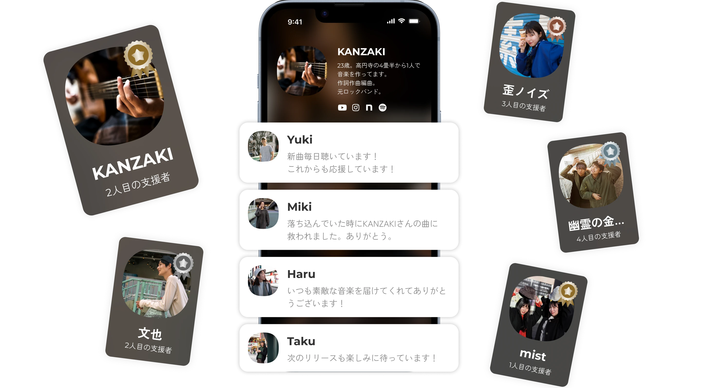 応援画面のイメージ
